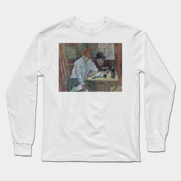 At the Cafe La Mie by Henri de Toulouse-Lautrec Long Sleeve T-Shirt by Classic Art Stall